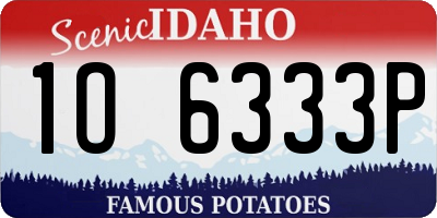ID license plate 1O6333P
