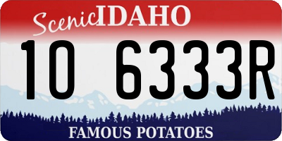 ID license plate 1O6333R