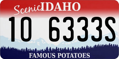 ID license plate 1O6333S
