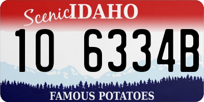 ID license plate 1O6334B