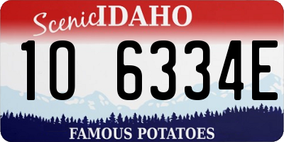 ID license plate 1O6334E
