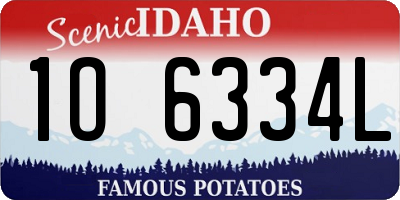 ID license plate 1O6334L