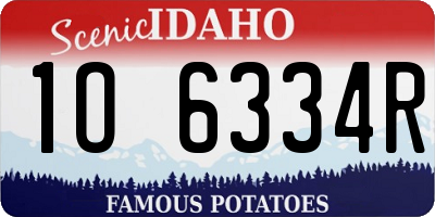 ID license plate 1O6334R