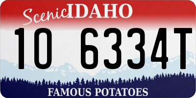 ID license plate 1O6334T