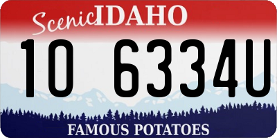 ID license plate 1O6334U