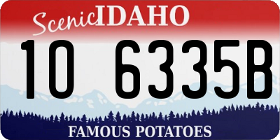 ID license plate 1O6335B
