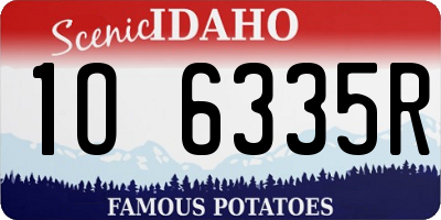 ID license plate 1O6335R