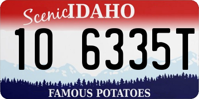 ID license plate 1O6335T