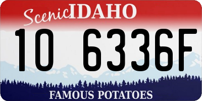 ID license plate 1O6336F