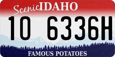 ID license plate 1O6336H