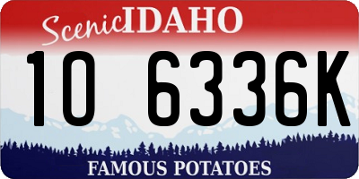ID license plate 1O6336K