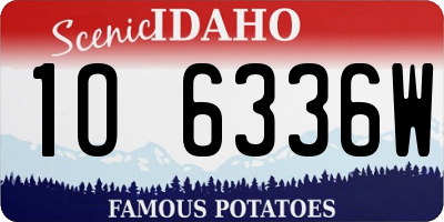 ID license plate 1O6336W