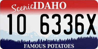 ID license plate 1O6336X