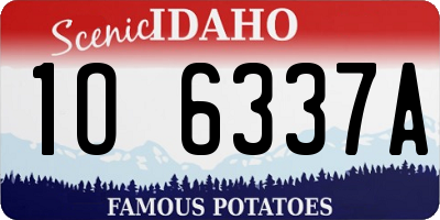 ID license plate 1O6337A