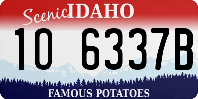 ID license plate 1O6337B