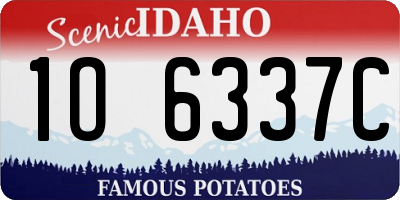 ID license plate 1O6337C