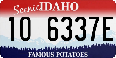 ID license plate 1O6337E