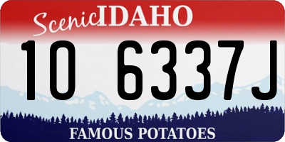 ID license plate 1O6337J