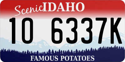ID license plate 1O6337K
