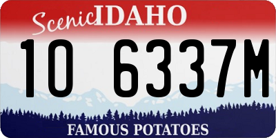 ID license plate 1O6337M