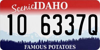 ID license plate 1O6337Q