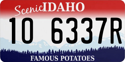 ID license plate 1O6337R