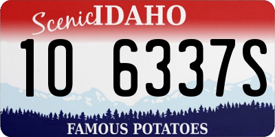 ID license plate 1O6337S