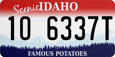 ID license plate 1O6337T