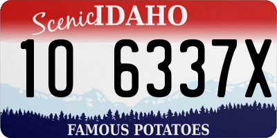 ID license plate 1O6337X