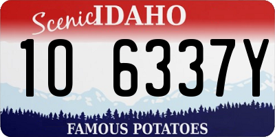 ID license plate 1O6337Y
