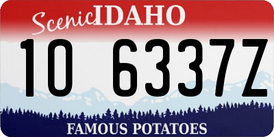 ID license plate 1O6337Z