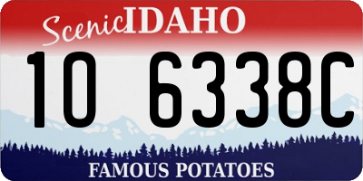 ID license plate 1O6338C