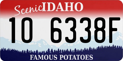 ID license plate 1O6338F