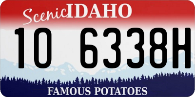 ID license plate 1O6338H