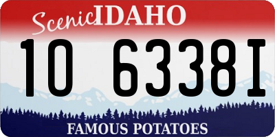 ID license plate 1O6338I