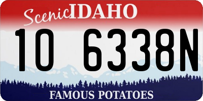 ID license plate 1O6338N
