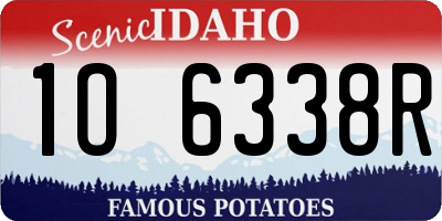 ID license plate 1O6338R