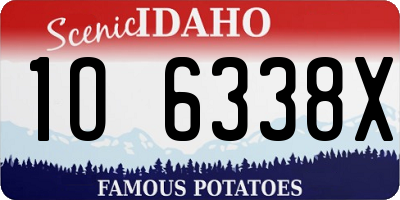 ID license plate 1O6338X
