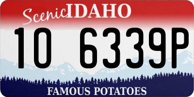 ID license plate 1O6339P