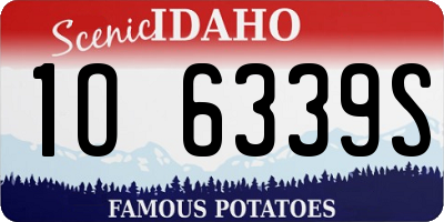 ID license plate 1O6339S