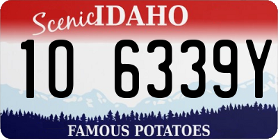 ID license plate 1O6339Y