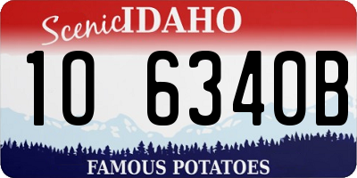 ID license plate 1O6340B