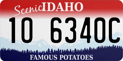 ID license plate 1O6340C