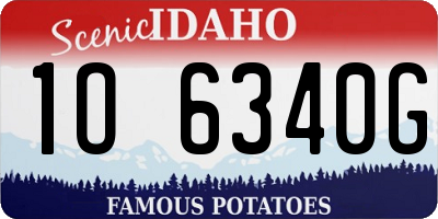 ID license plate 1O6340G