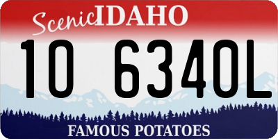 ID license plate 1O6340L