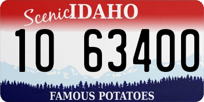 ID license plate 1O6340O