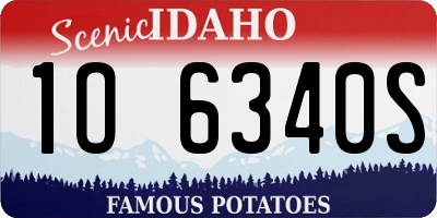 ID license plate 1O6340S