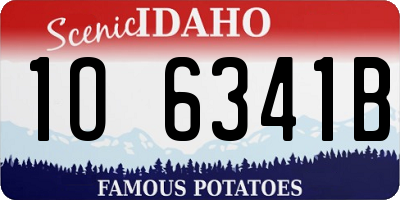 ID license plate 1O6341B