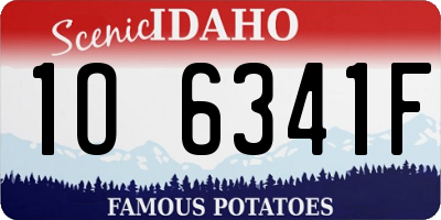 ID license plate 1O6341F