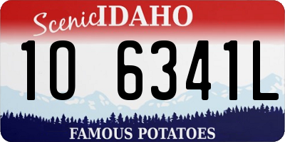 ID license plate 1O6341L